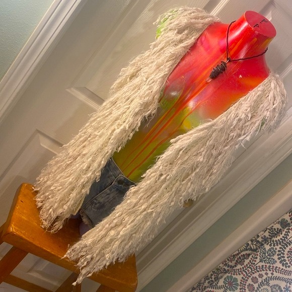 JODIFL Boho Hippie Viking Shaggy Knit Vest - Picture 11 of 15